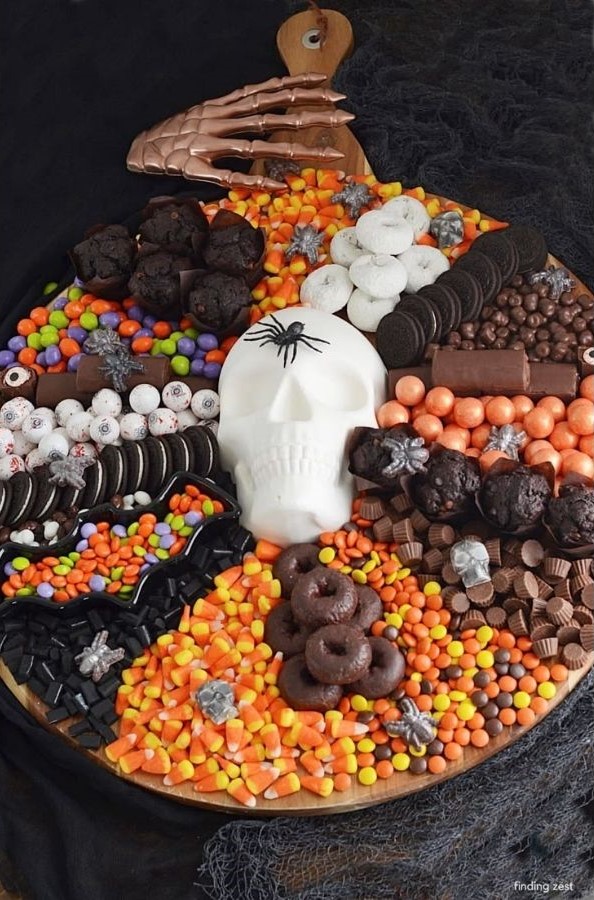 The Candy Aisle Exploded halloween charcuterie boards