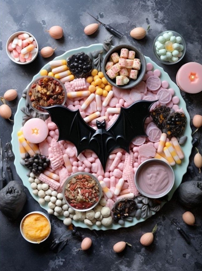 Pastel Halloween charcuterie boards