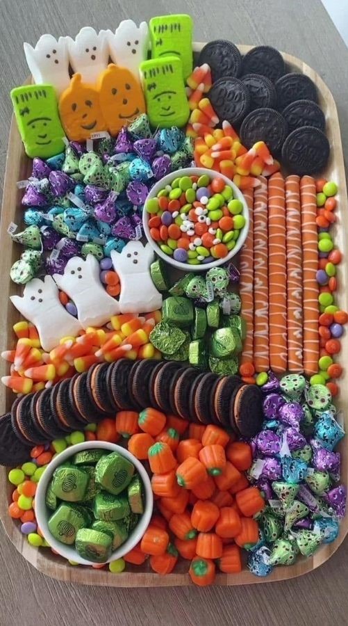 Frankenstein’s Candy Stash halloween charcuterie boards