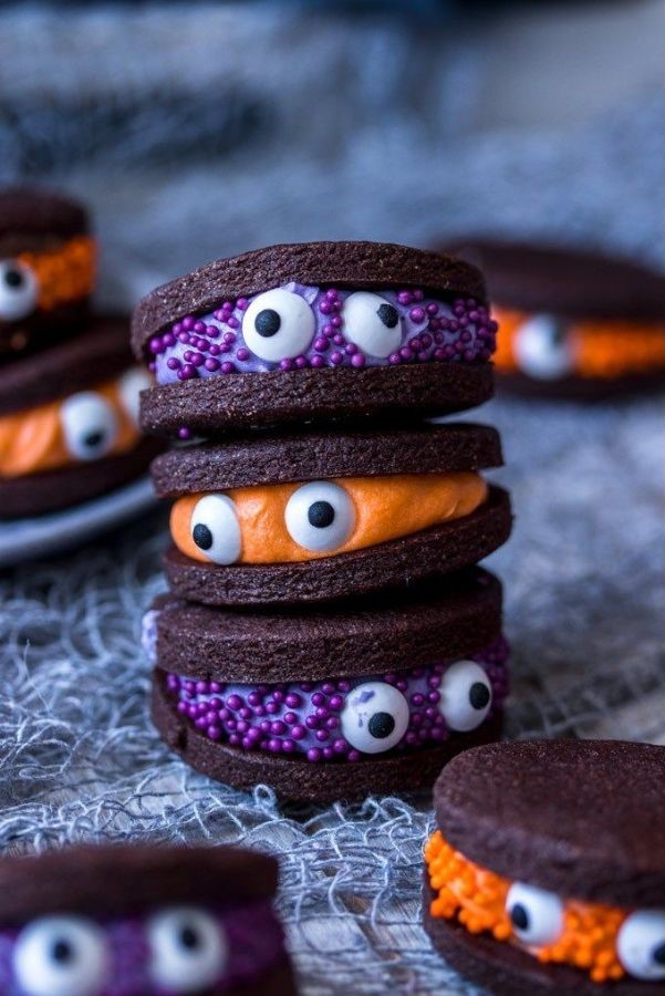 Halloween Monster Sandwich Cookies