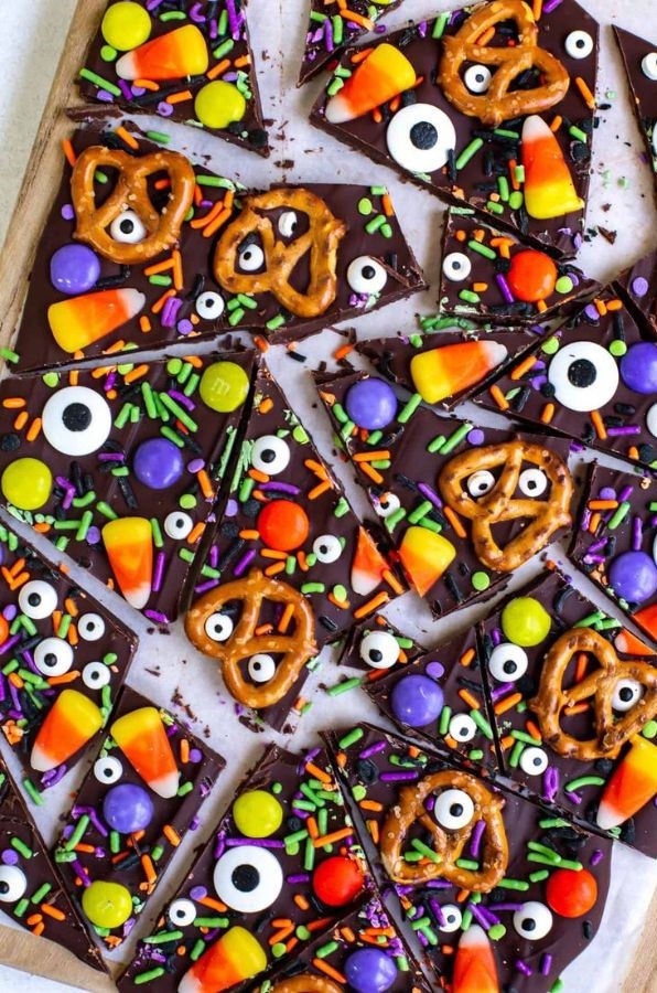 Loaded Halloween Candy Bark
