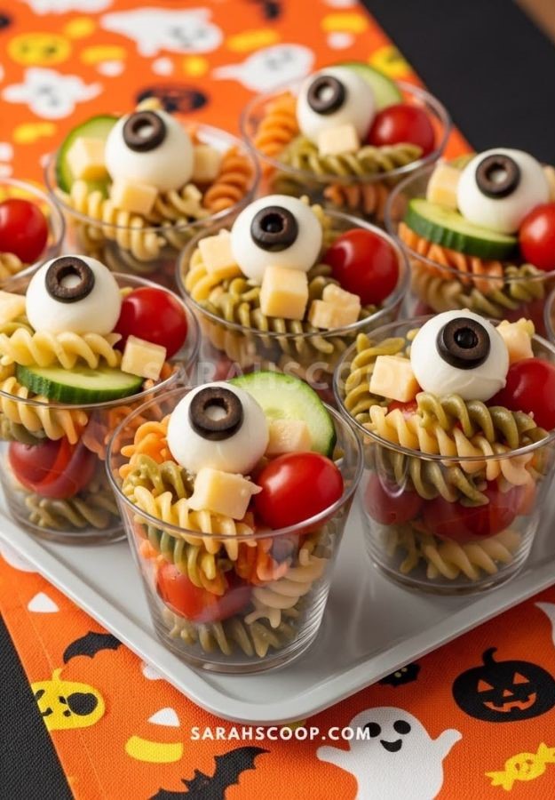 halloween pasta cups 