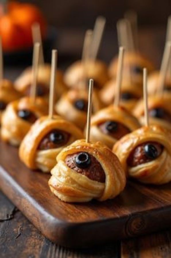 mummy meatball bites halloween finger foods