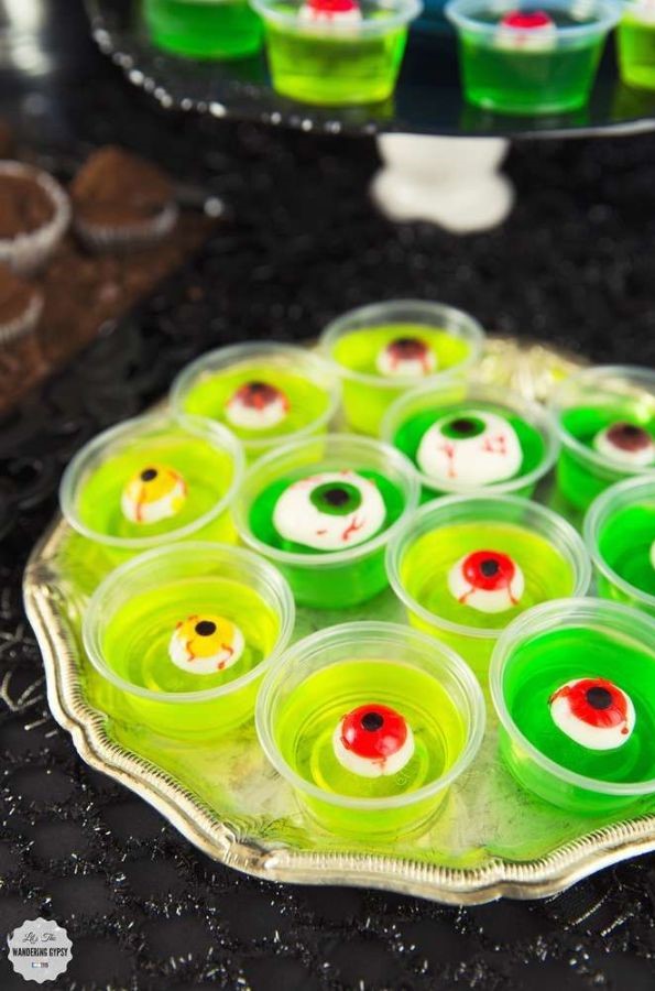 Eyeball Jello Cups halloween finger foods