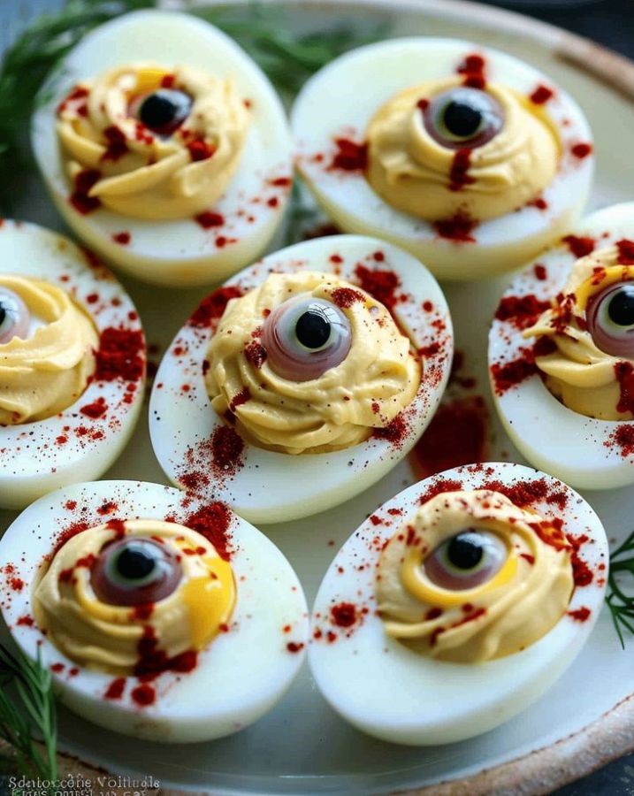 monster devilled eggs halloween finger foods