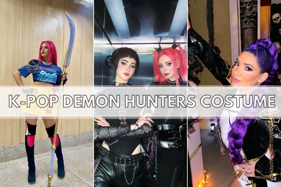 k pop demon hunters halloween costumes collage
