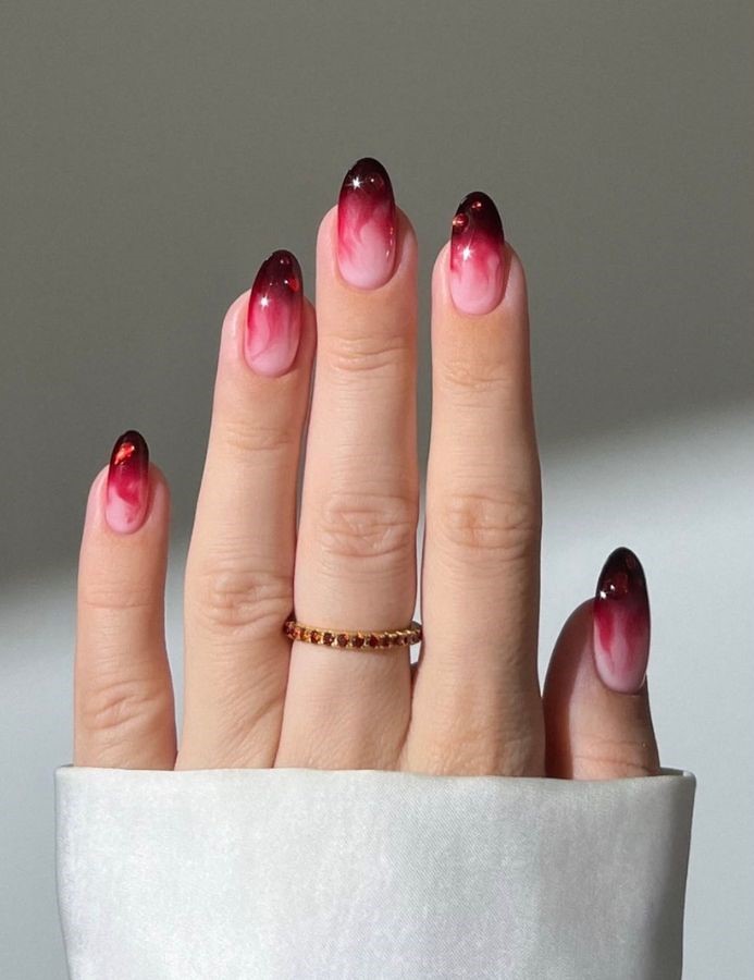 Black Cherry Aura Nails