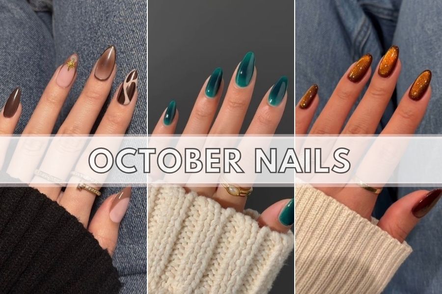 october nails collage